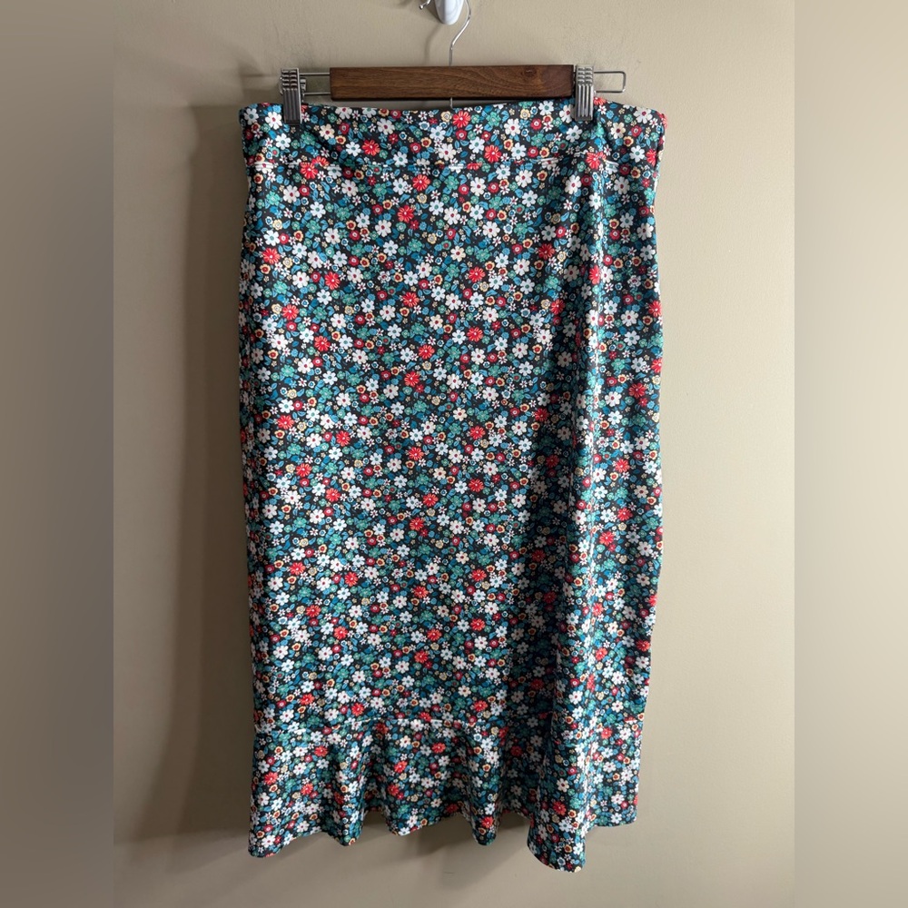 Lands' End Multicolor Floral swim skirt size medium 10/12 - Picture 8 of 11